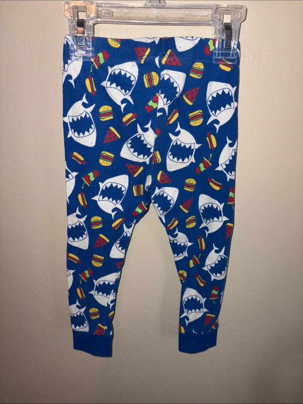 wonder nation Blue & White 'Late Night Snack' Shark Pajama Set